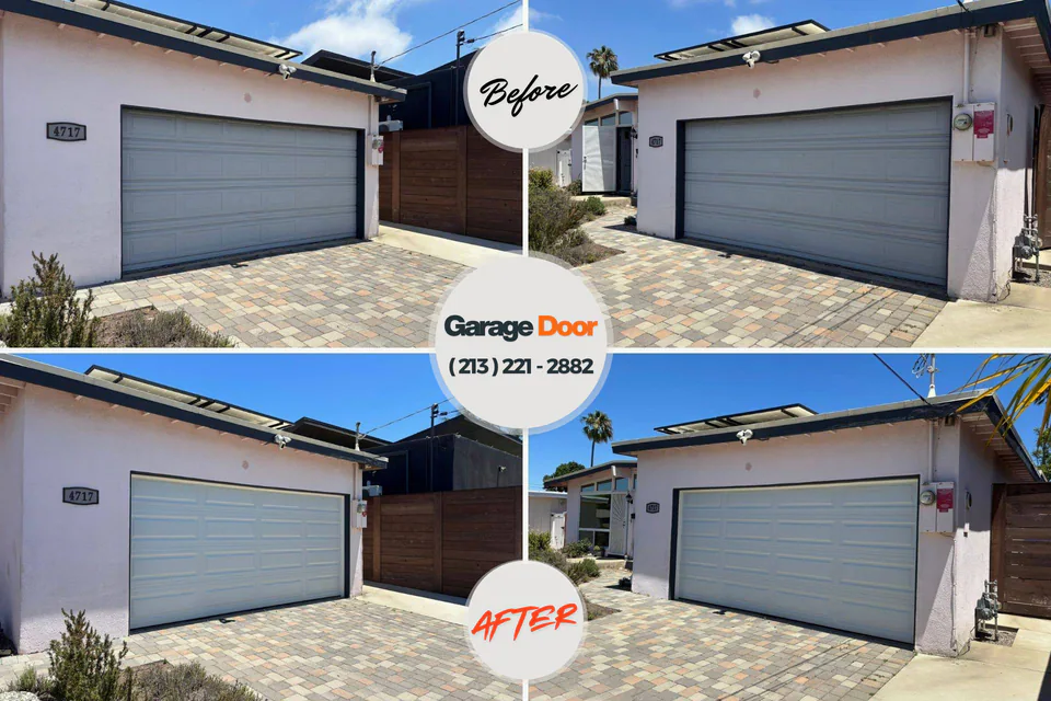 Before and after: garage door repair Jasper County